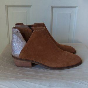 Frye & Co Caden Cognac Glitter Ankle Boots sz 9